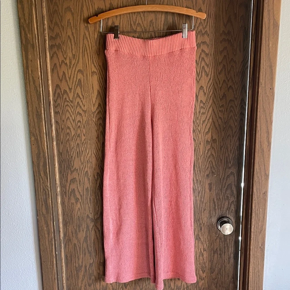 Free People Pink Knit‎ Beach Pants XS